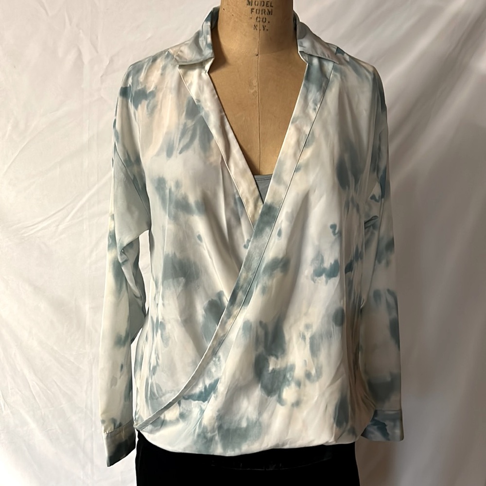 Simply Vera -  V-Neck Oversized  Wrap Blouse - Long Sleeve - Size S
